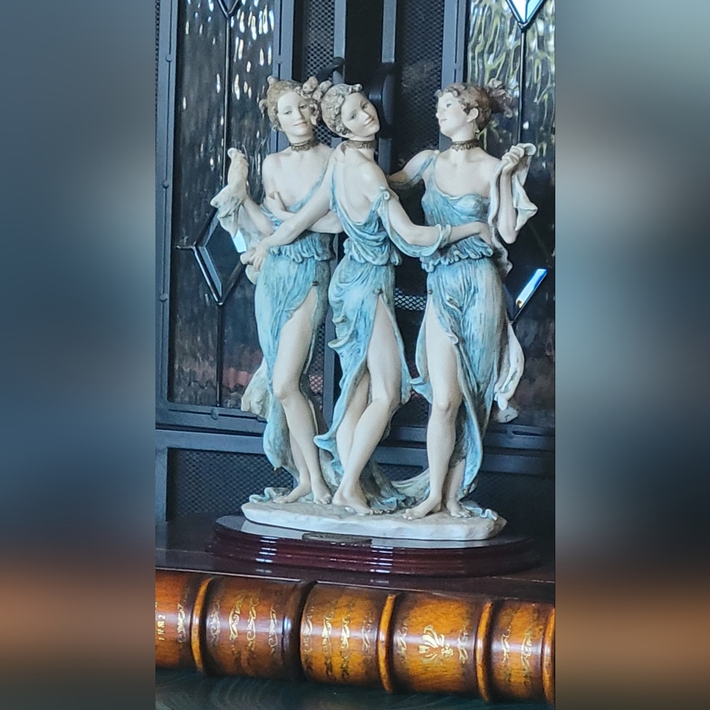 Celestial Blue and Cream Art Sculpture By Giuseppe Armani, Limited Edition